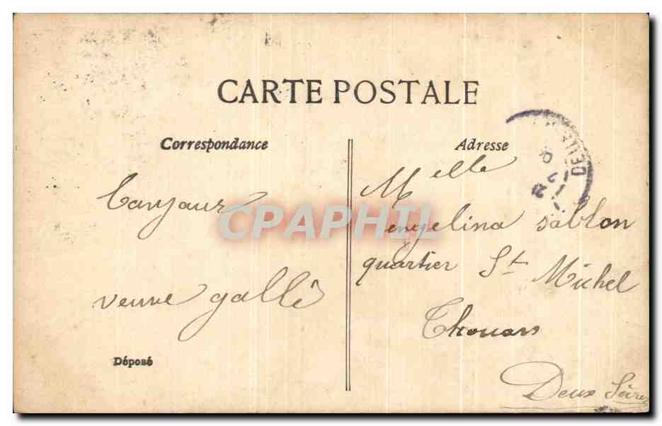 CPA Fantaisie Femme Telephone  — Rückseite