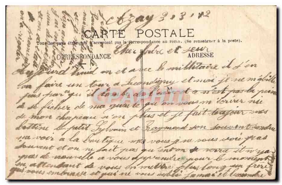 CPA Fantaisie Femme  — Rückseite