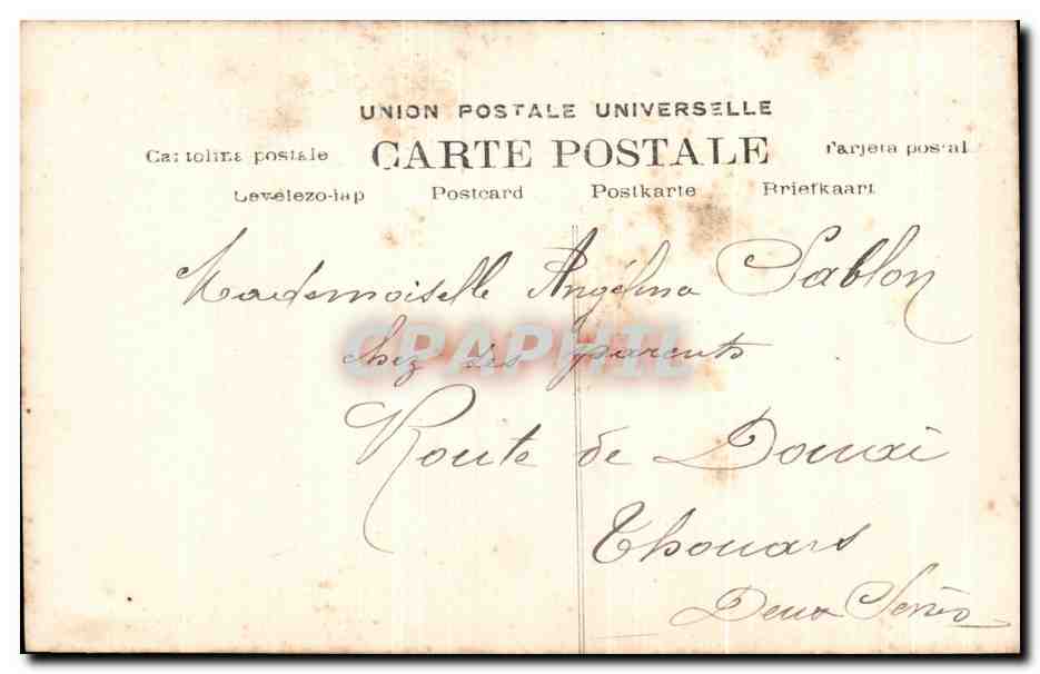 CPA Fantaisie Femme  — Rückseite