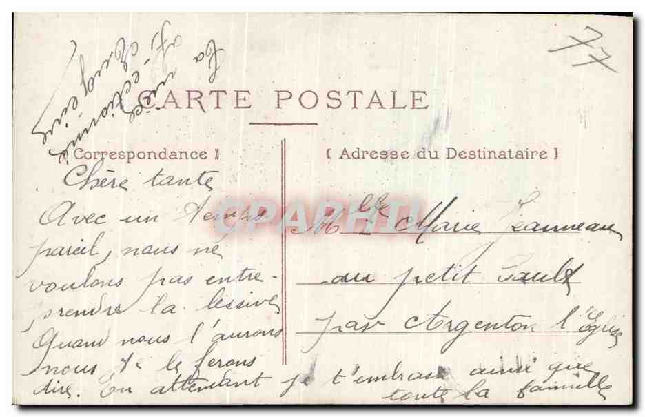 CPA Fantaisie Femme  — Verso