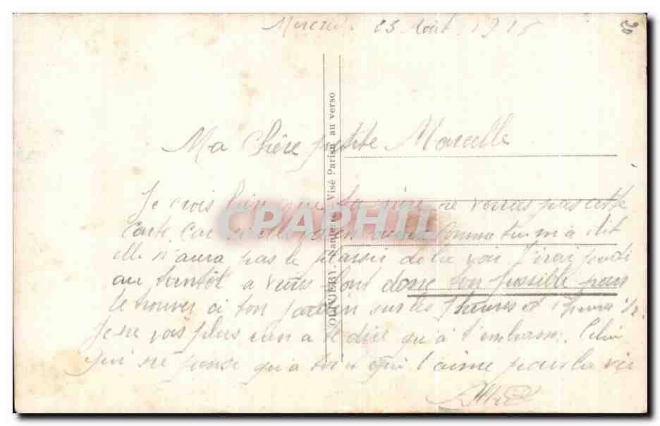 CPA Fantaisie Femme  — Rückseite