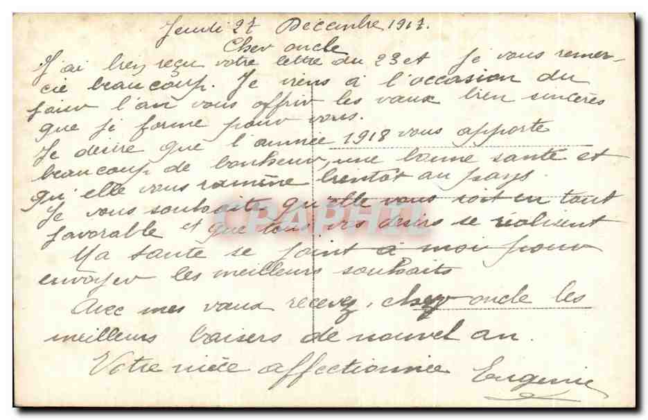 Femme en fourrure tenant un buisson — Bonne Année — Furia 657 — Reverso