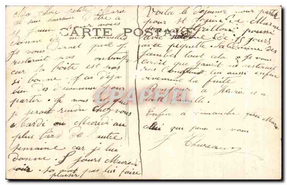 CPA Fantaisie Femme  — Verso