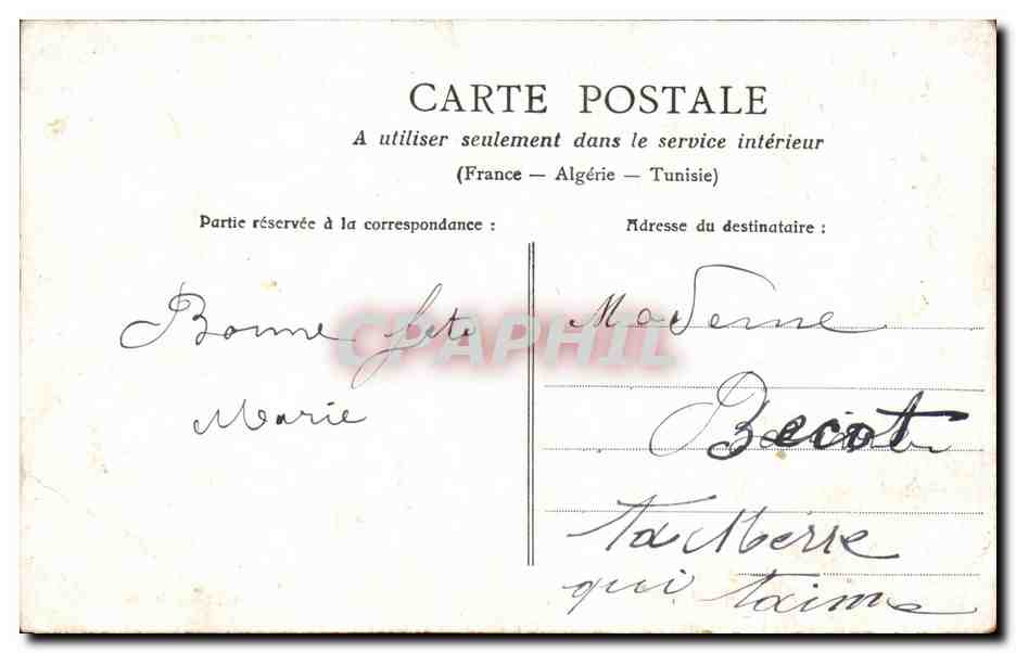 CPA Fantaisie Femme  — Rückseite