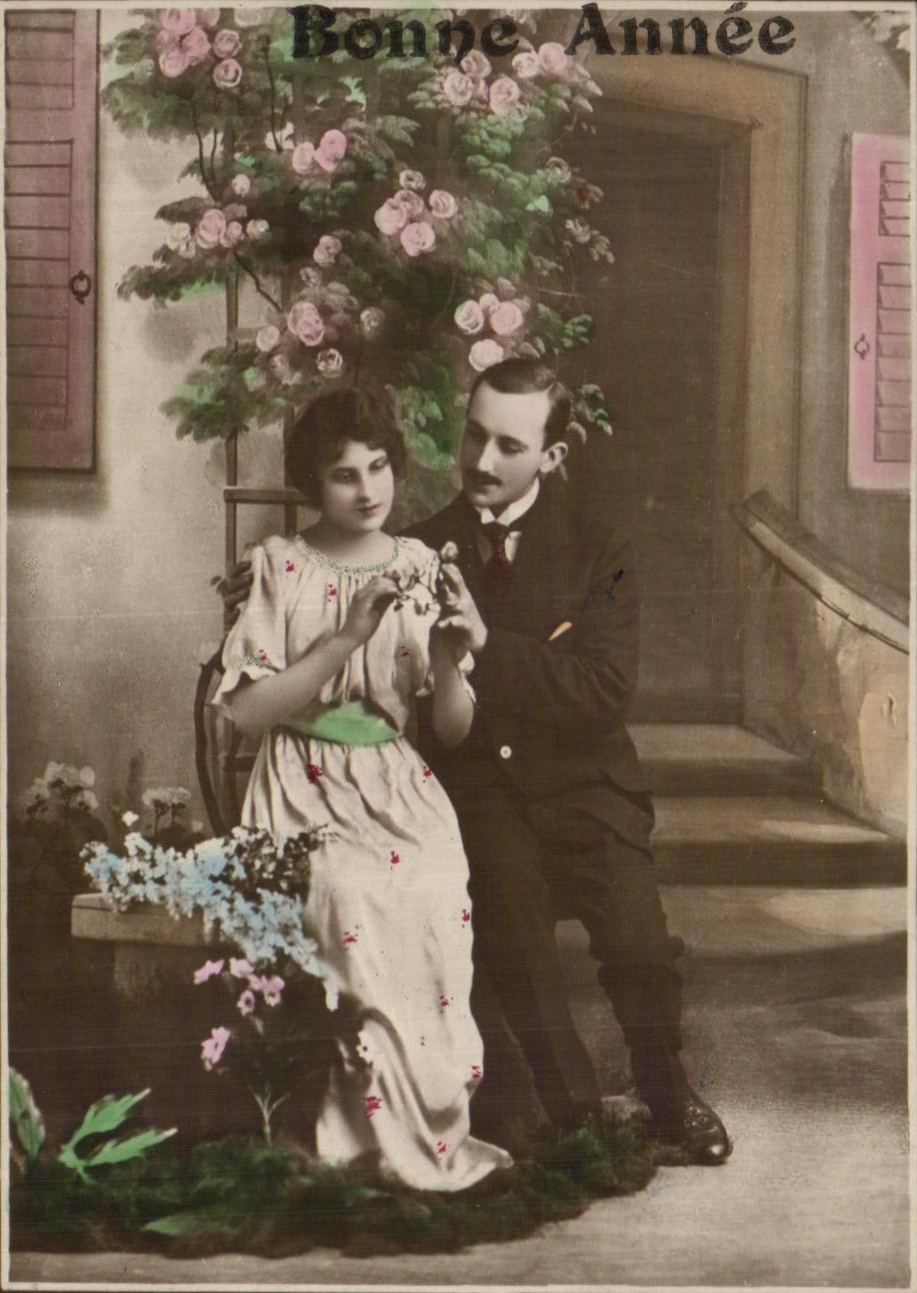 CPA Fantaisie Femme Couple 