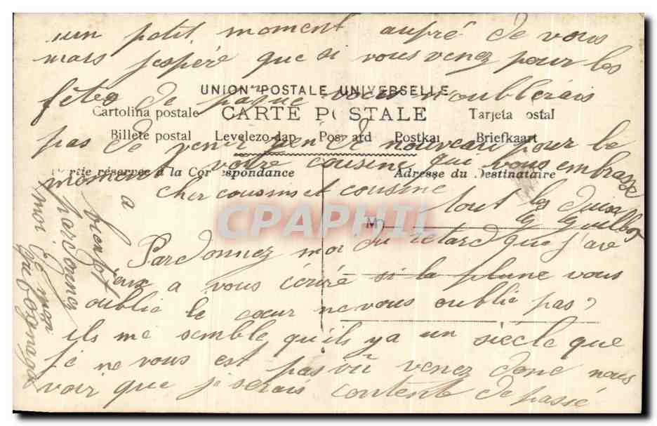 CPA Fantaisie Femme  — Verso