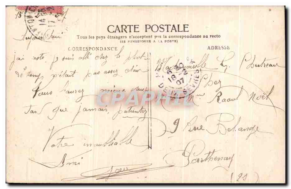 CPA Fantaisie Femme Couple  — Rückseite