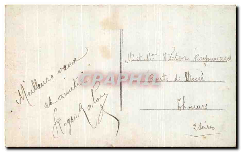 CPA Fantaisie Homme — Verso