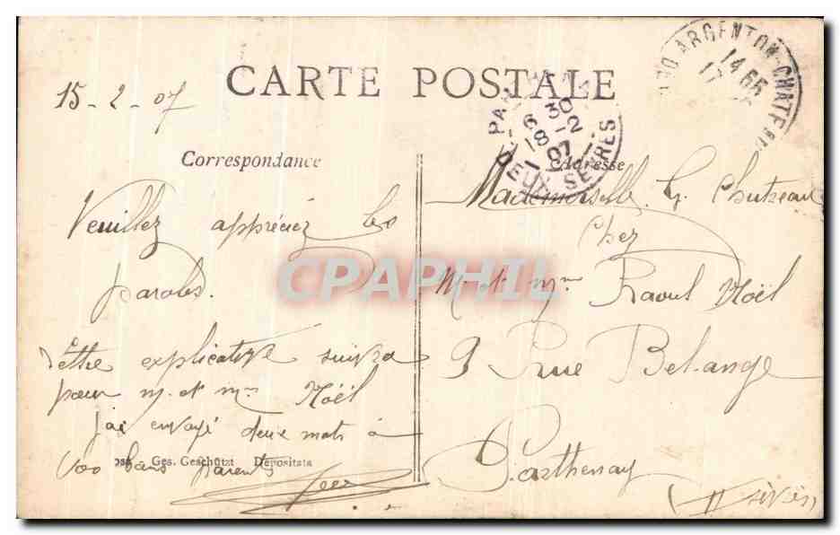 CPA Fantaisie Homme  — Rückseite
