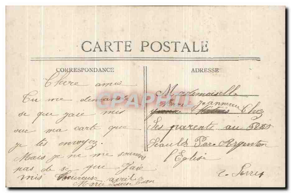 CPA Fantaisie Homme Poisson Peche Pecheur — Rückseite
