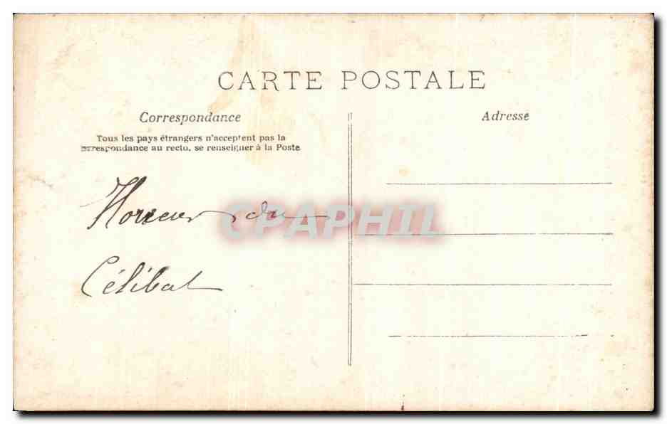 CPA Fantaisie Homme a la cigarrette Tabac — Verso