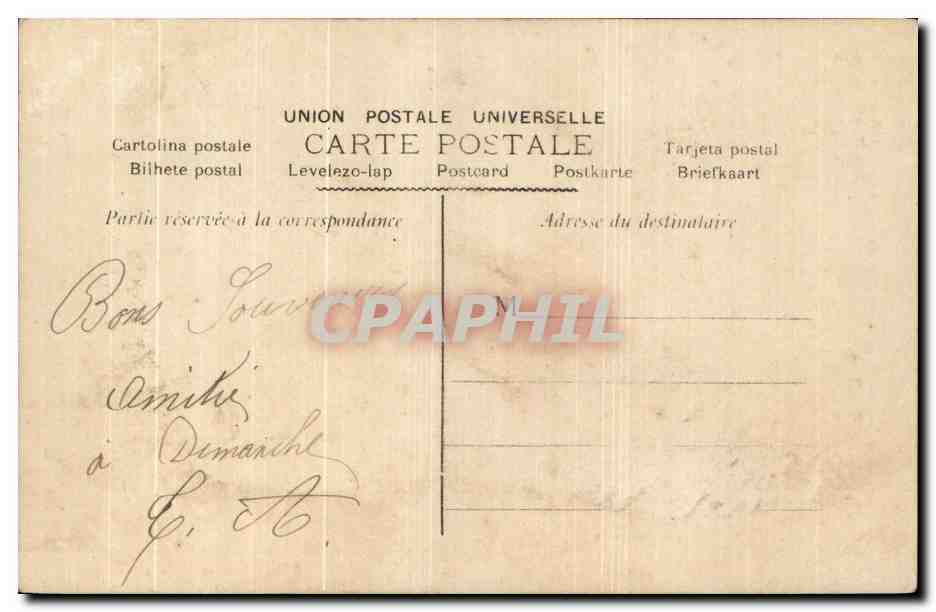 CPA Fantaisie Homme et bebe enfant  — Rückseite