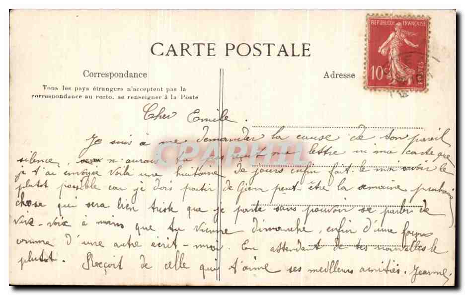 CPA Fantaisie Femme  — Verso