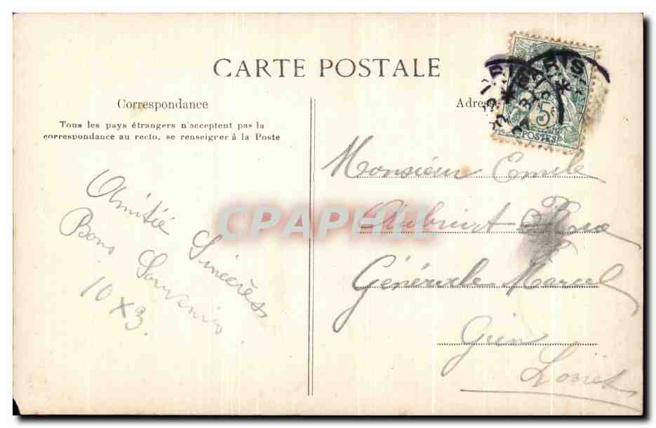 CPA Fantaisie Femme  — Verso