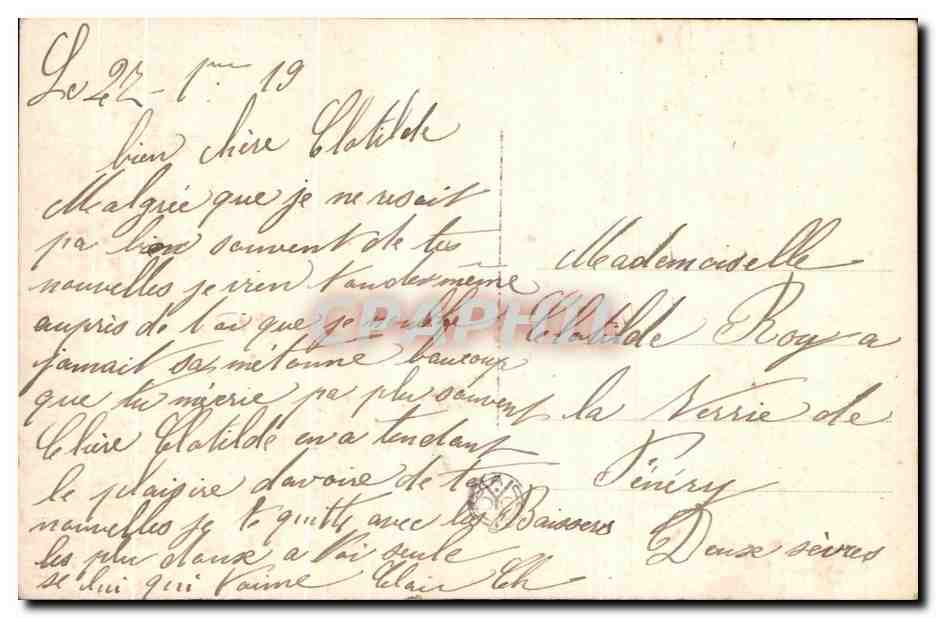 CPA Fantaisie Femme  — Verso