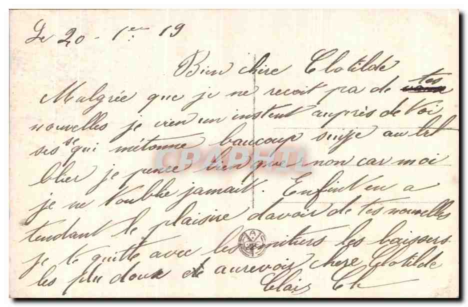 CPA Fantaisie Femme  — Rückseite