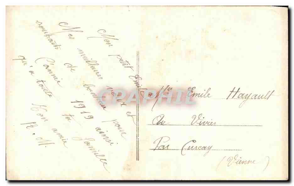 CPA Fantaisie Femme Heureuse Annee Fer a cheval — Rückseite