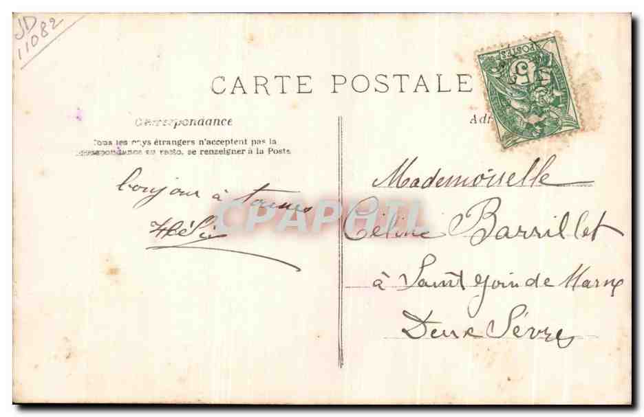 CPA Fantaisie Femme 1er Avril Poisson  — Rückseite