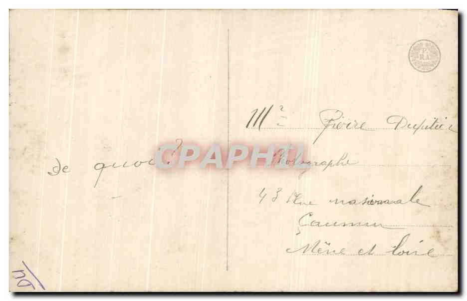 CPA Fantaisie Homme oeufs Paques  — Rückseite