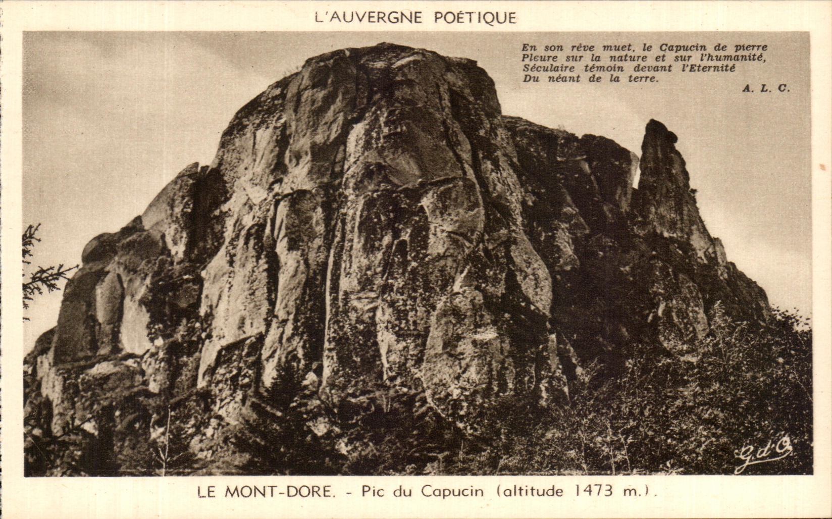 CPA L'Auvergne Poetique Le Mont Dore Pic Du Capucin