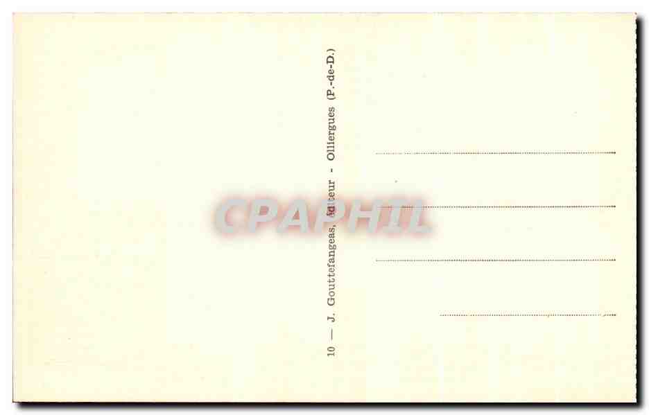 CPA L'Auvergne Poetique Le Mont Dore Pic Du Capucin — Verso