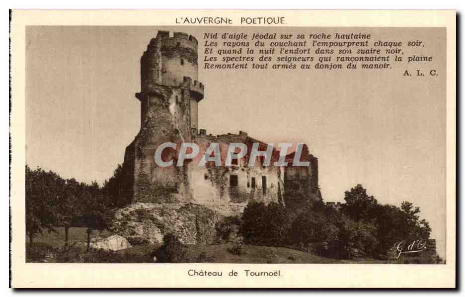 Château de Tournoël — L'Auvergne Poétique — éditeur J. Gouttefangeau (P.-de-D.)