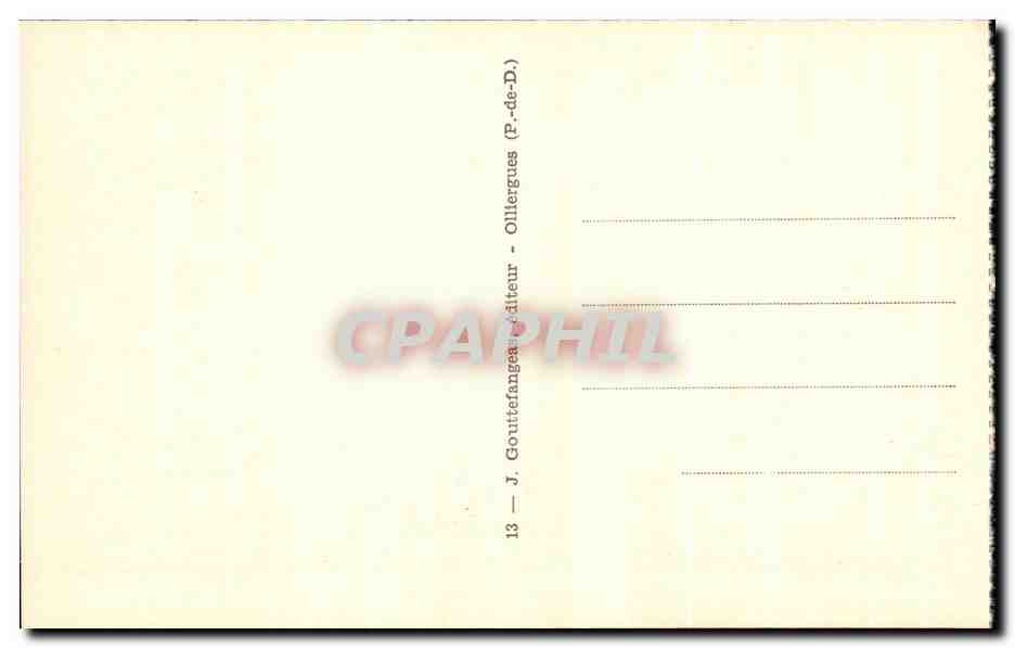Château de Tournoël — L'Auvergne Poétique — éditeur J. Gouttefangeau (P.-de-D.) — Verso