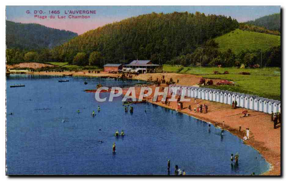 Plage du Lac Chambon — Auvergne — G. D'O. 1465