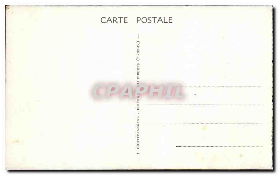 Plage du Lac Chambon — Auvergne — G. D'O. 1465 — Verso