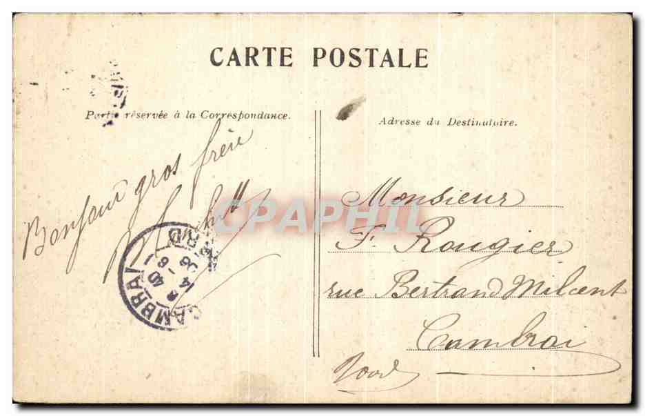 CPA Paris Lafontaine Auteuil Lion  — Rückseite