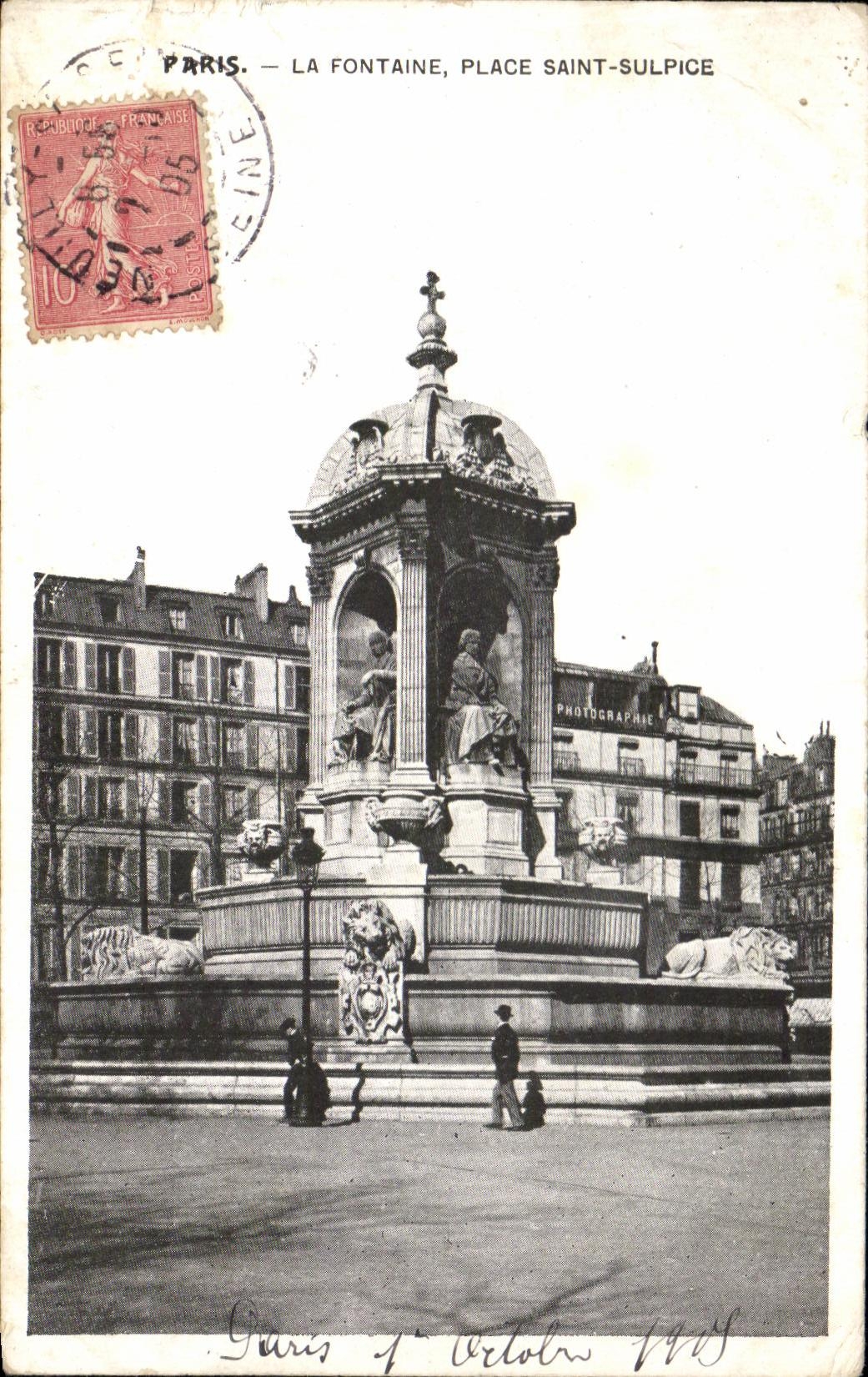 CPA Paris La Fontaine Place Saint Sulpice