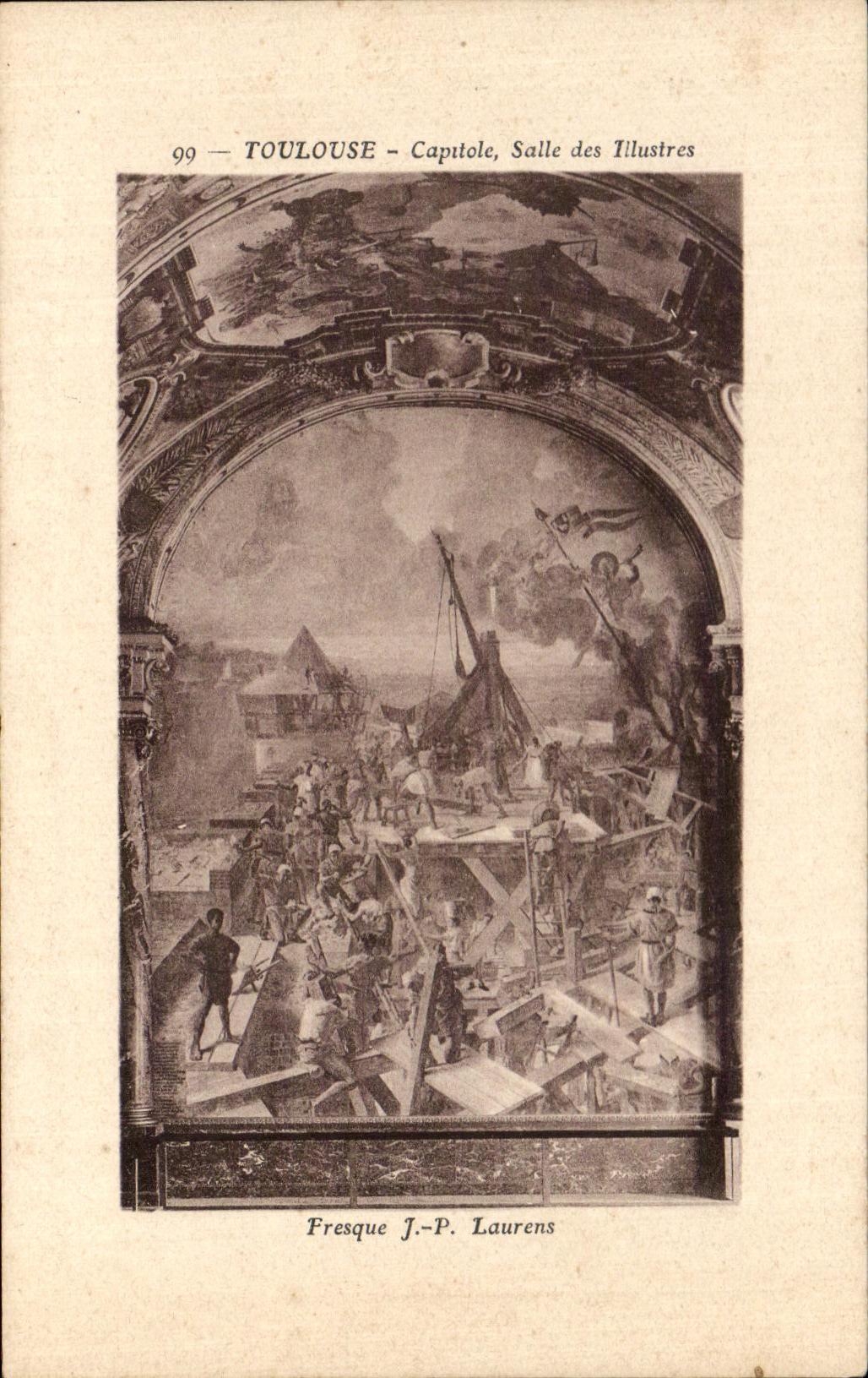 CPA Fresque Laurens Toulouse Capitole Salle des Illustres