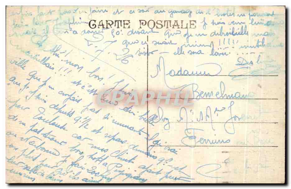 CPA Marseille La Cathedrale — Verso