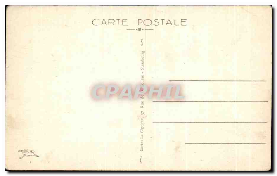 CPA Strasbourg Pont du Rhin — Rückseite