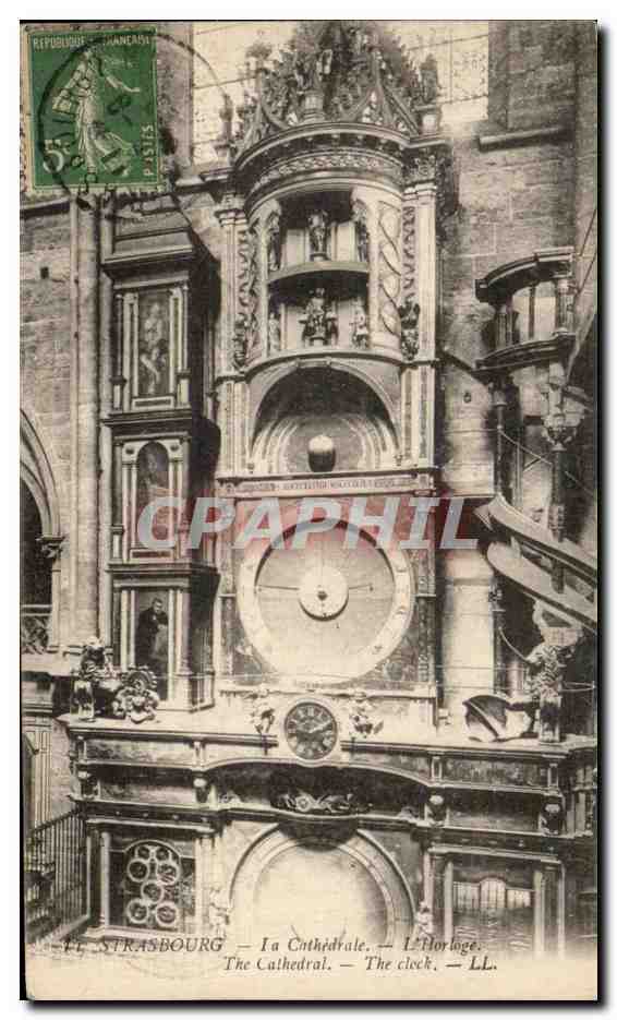 CPA Strasbourg La Cathedrale L'Horloge