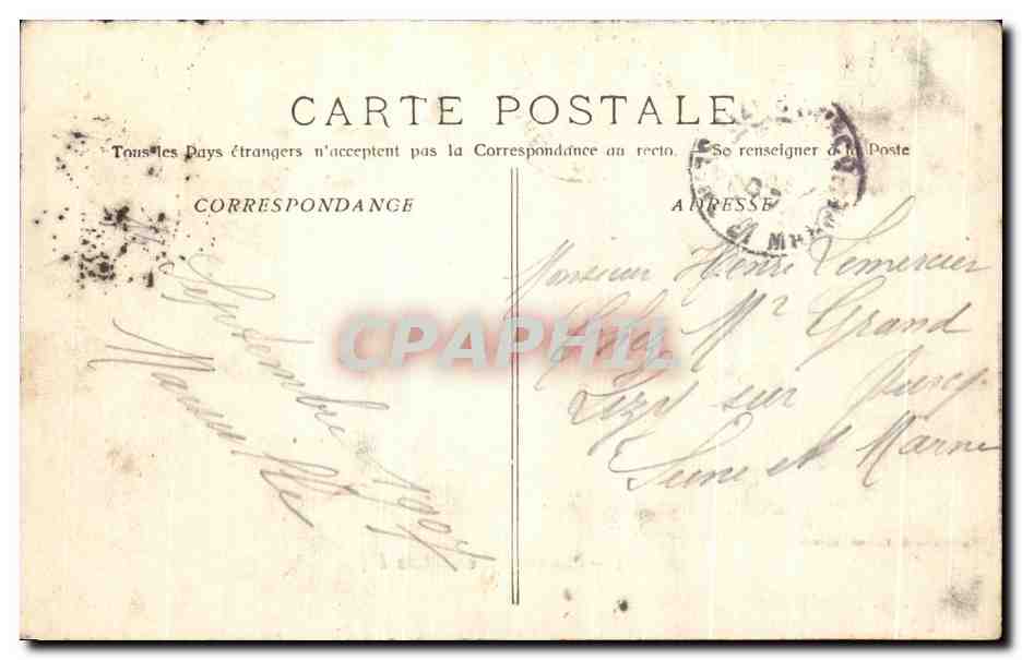 CPA Marseille Le Chateau D'lf — Verso
