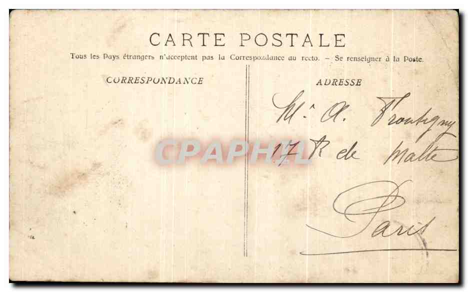 CPA Marseille L'Entree Du Vieux Port — Verso