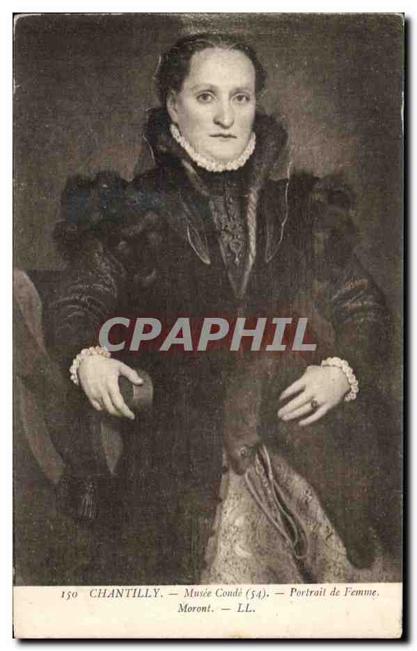 CPA Chantilly Musee Conde Portrail de Femme Moront