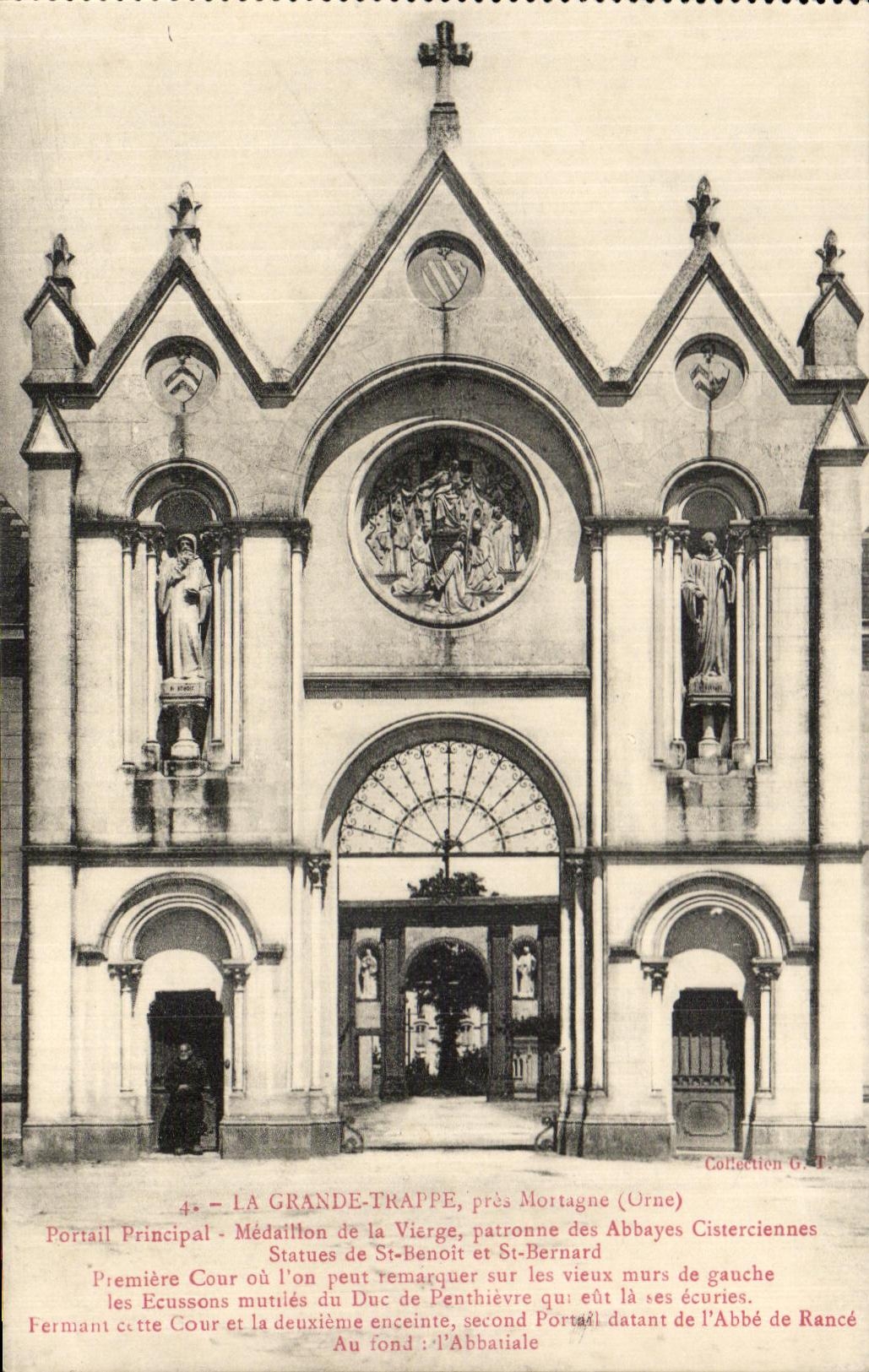 LA GRANDE-TRAPPE, près Mortagne (Orne) — Portail Principal et Médaille de la Vierge — Collection G.T.