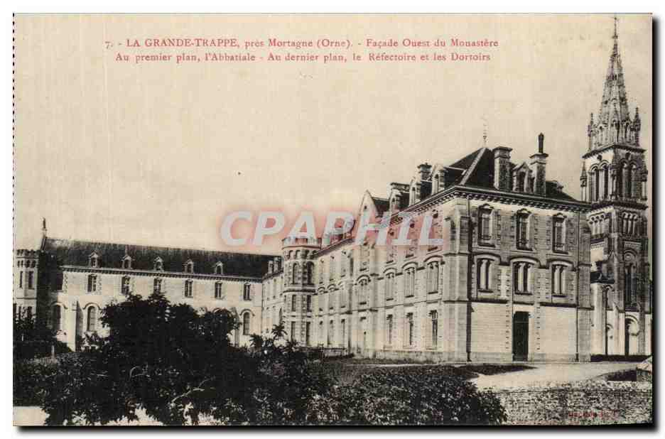 CPA La Grande Trappe Pres Mortagne Facade Ouest Du Monastere 