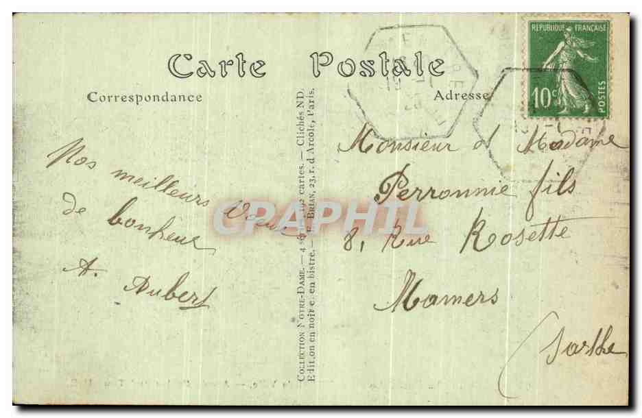 París — El Puente d'Arcole y el Hôtel de Ville — ND Hol. n°85 — Reverso