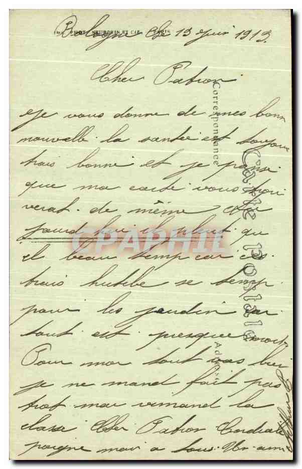 CPA Chaumont Le Lycee — Rückseite