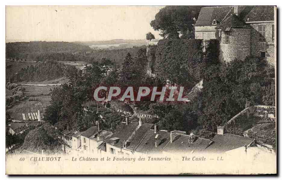 CPA Chaumont La Chateau et le Faubourg des Tanneries 