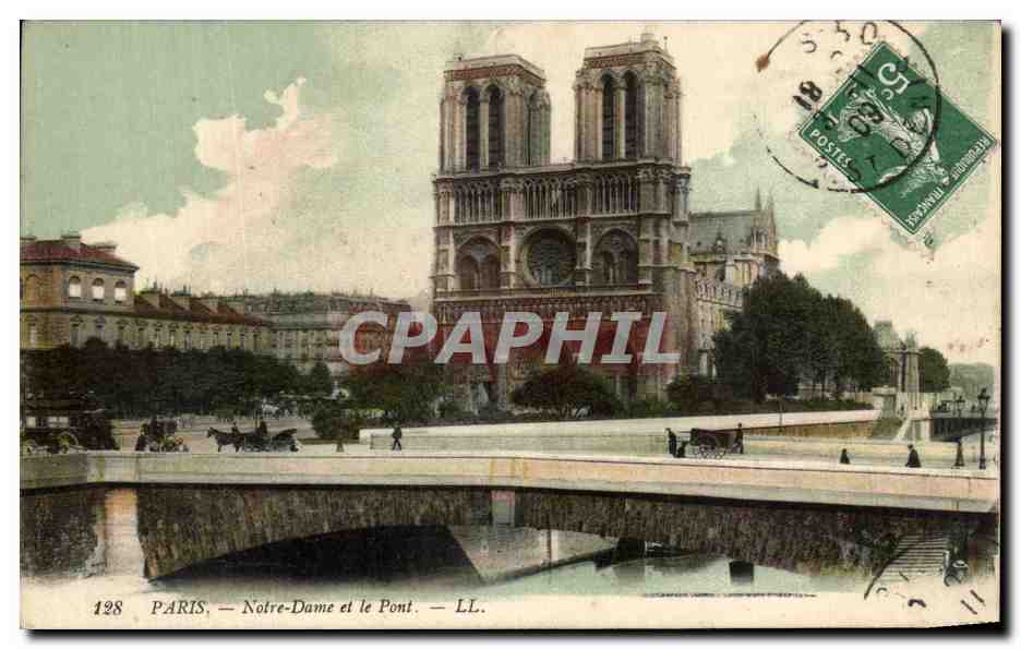 CPA Paris Notre Dame et le Pont