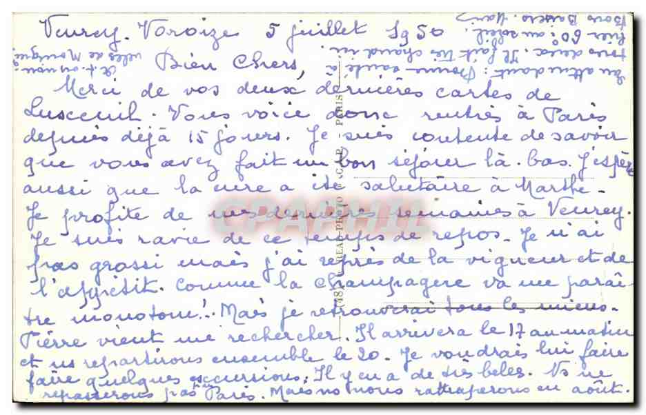 Grenoble — Le Casque de Néron — éditeur anonyme, n° 166 — Rückseite