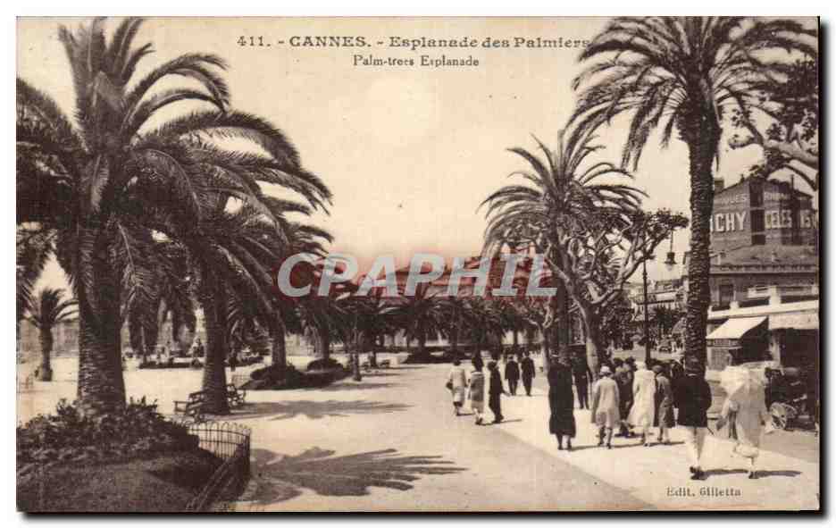 CPA Cannes Esplanade Des Palmiers 