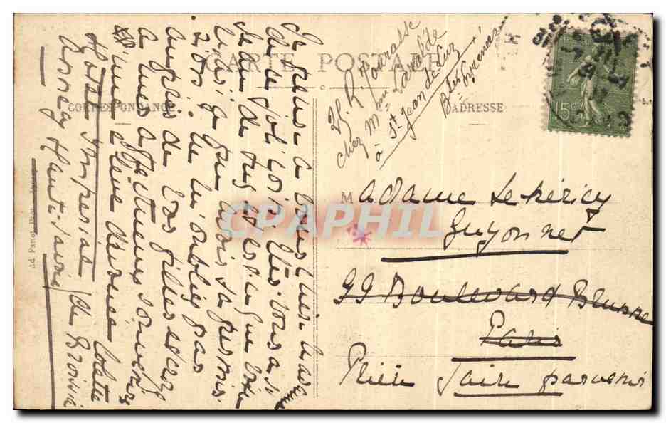 CPA Menthon Le Chateau Les Dents De Lenion Et La Route De Thones — Back