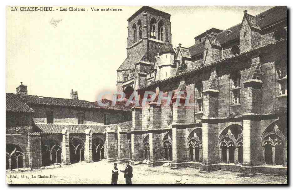 La Chaise-Dieu — Les Cloîtres — Vue extérieure — Béal, édit., La Chaise-Dieu