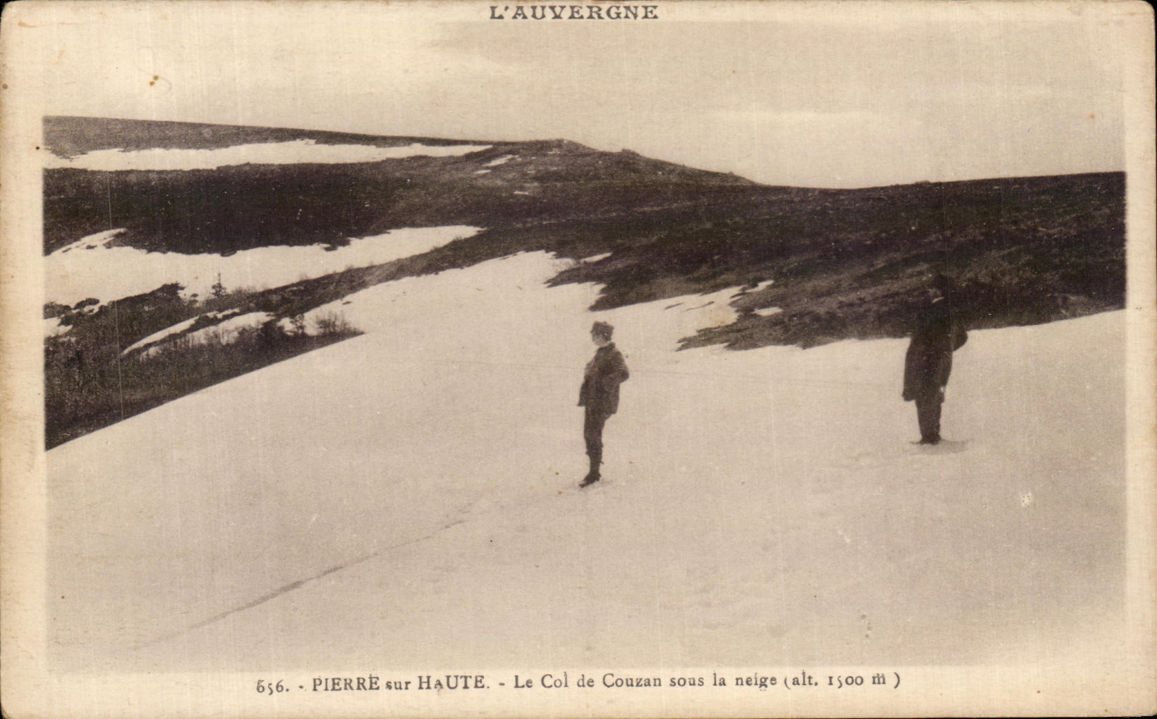 Il Col de Couzan sotto la neve (alt. 1500 m) — Pierre-sur-Haute — Edizione L. Fichet Ambert