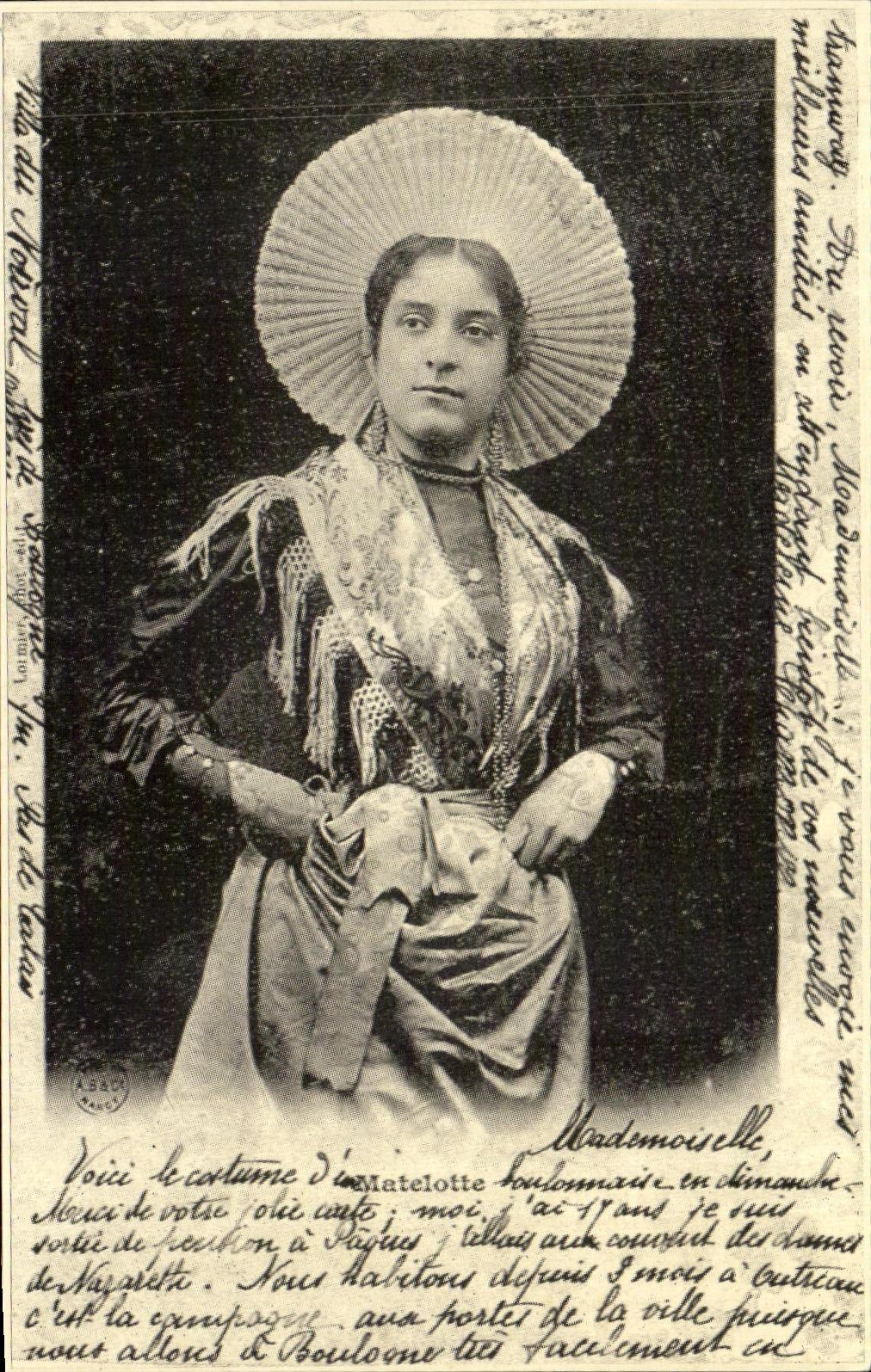 Mademoiselle Matelotte, Boulogne-sur-Mer — costume traditionnel — ASACO